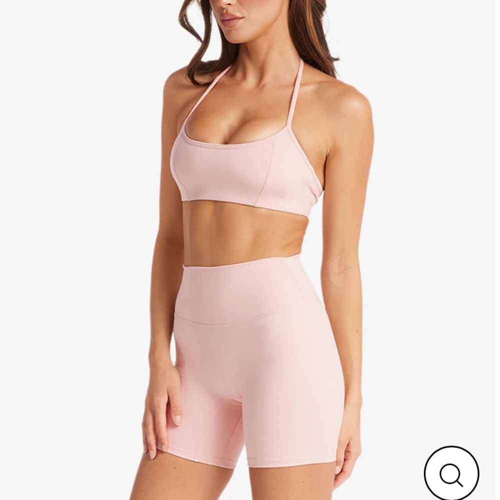 CSB Crop Shop Boutique IM Serenity Contour Halter Crop - Blush